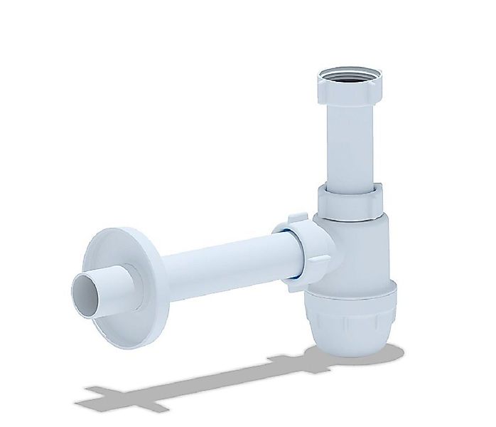 Planetmöbel Ablaufgarnitur Siphon aus Kunststoff Weiß günstig online kaufen