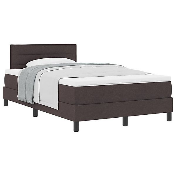 vidaXL Bett Boxspringbett mit Matratze Dunkelbraun 120x190 cm Stoff (1-tlg) günstig online kaufen