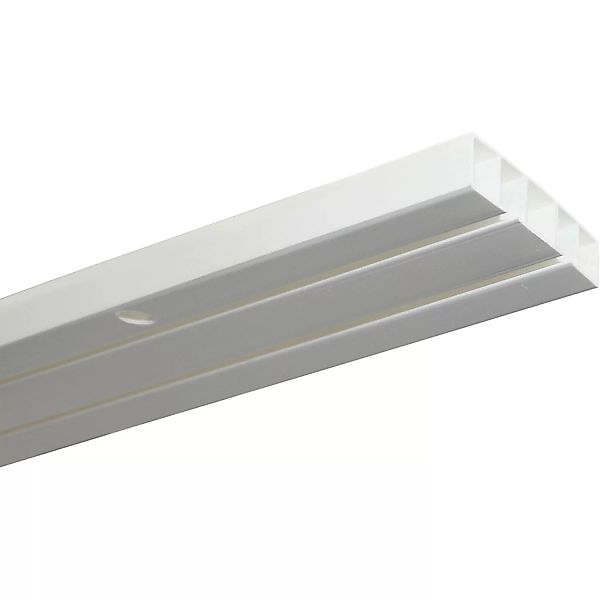 Gardinia Vorhangschiene 2-läufig Slim Line Weiß 210 cm günstig online kaufen