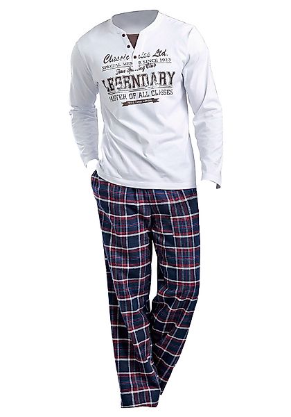 H.I.S Pyjama 1 Stück, 2 Stk. tlg., mit Flanellhose günstig online kaufen
