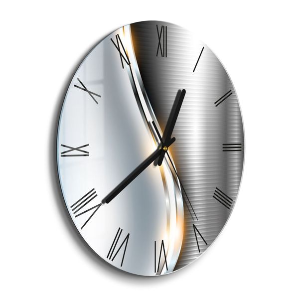 DEQORI Wanduhr 'Elegantes Vektordesign' (Glas Glasuhr günstig online kaufen