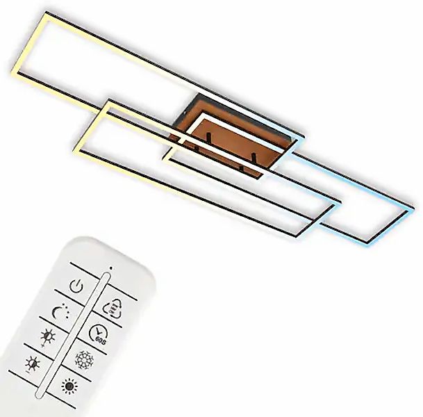 Briloner Leuchten LED Deckenleuchte »CCT LED Deckenleuchte, schwarz, Holz, günstig online kaufen