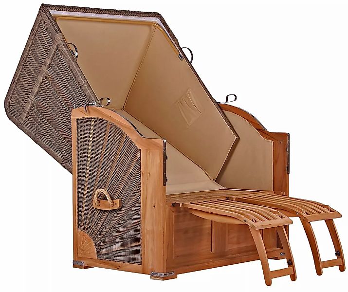 Strandkorb Spiekeroog Teak PE grey Dessin 580 günstig online kaufen