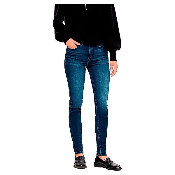 Yas Ayo Skinny Jeans Mit Hoher Taille 29 Medium Blue Denim günstig online kaufen