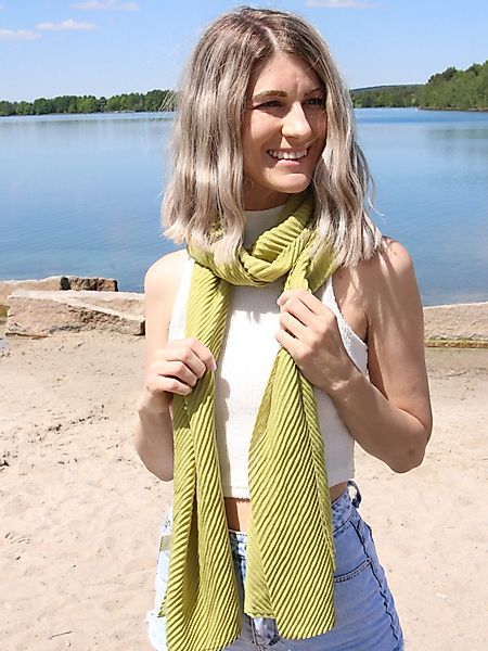 styleBREAKER Modeschal Gekreppter Unifarbener Schal, (1-St) günstig online kaufen