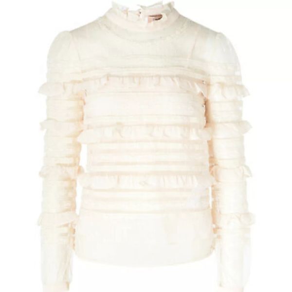 Twin Set  Pullover Bluse  aus elfenbeinfarbenem Tüll günstig online kaufen