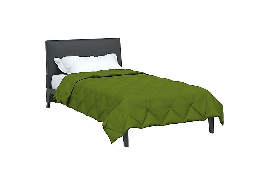 vidaXL Baumwollbettdecke Ganzjahresbettdecke Grün 135 x 200 cm Mikrofaser, günstig online kaufen