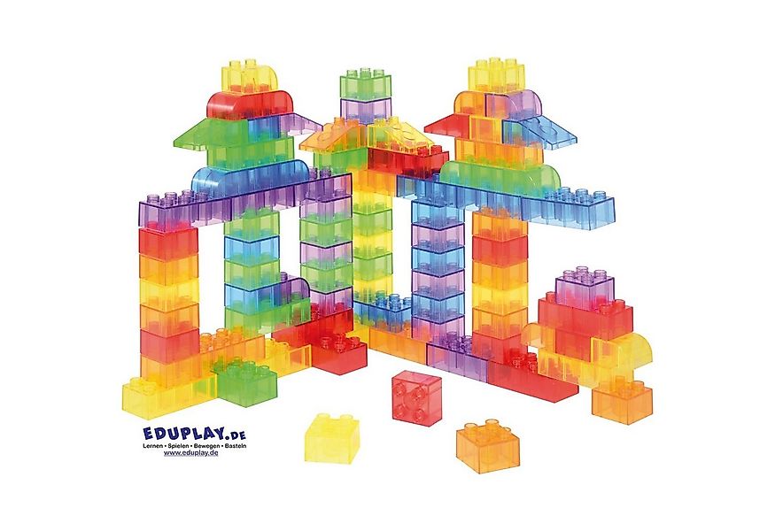 EDUPLAY Lernspielzeug Transparente Bausteine, Kunststoff günstig online kaufen