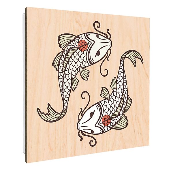 Banjado Großer Schlüsselbox Holz 30x30cm Weiß Scharnier Rechts 50 Haken Sch günstig online kaufen