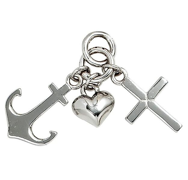 Schmuck Krone Kettenanhänger Anhänger, Glaube Liebe Hoffnung, 925 Silber, S günstig online kaufen