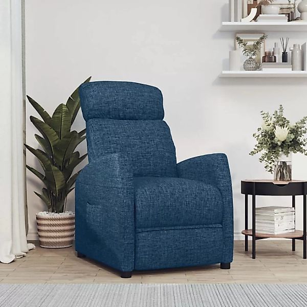 Vidaxl Relaxsessel Mit Aufstehhilfe Blau Stoff günstig online kaufen