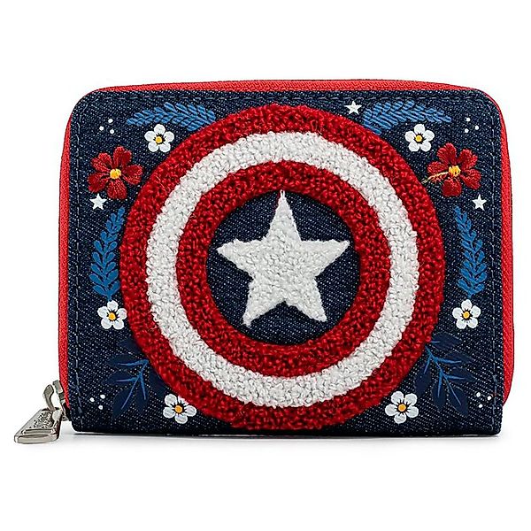 Loungefly Brieftasche Captain America Floral Schild One Size Blue / Red günstig online kaufen