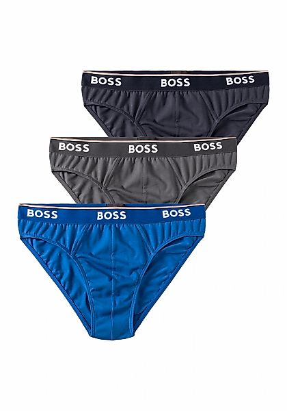 BOSS Slip Brief 3P Power (3-St) Elastikbund mit Logo günstig online kaufen