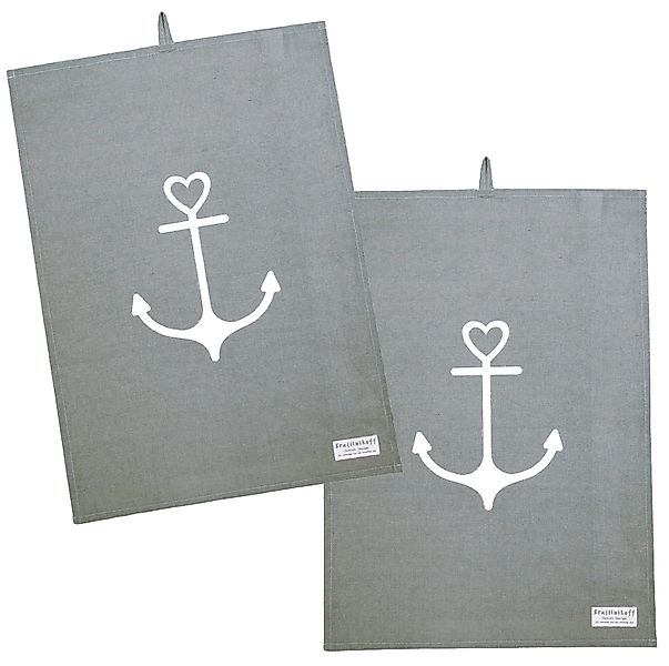 Krasilnikoff Geschirrtuch Anchor Ahoi, (2-tlg., 2-teilig), günstig online kaufen