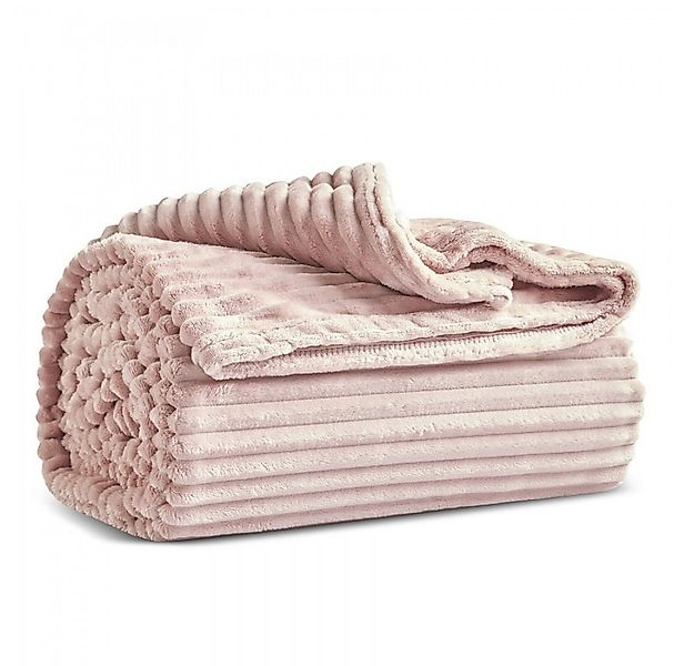 Karaca Tagesdecke Karaca Ruby Stripe Wellsoft Einzel Decke Tagesdecke Rosa günstig online kaufen