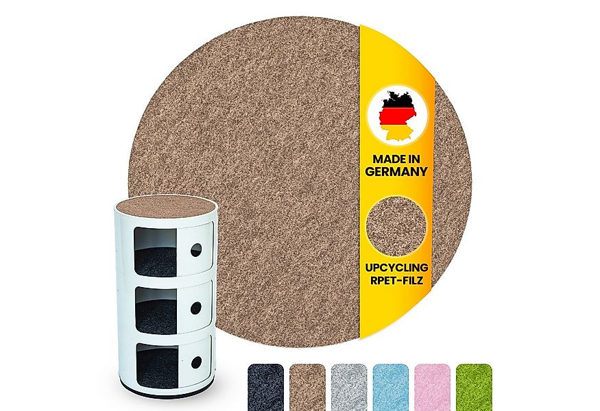 Easy and Green Nachttisch Rund Filzauflage 30cm für Kartell Componibili - M günstig online kaufen