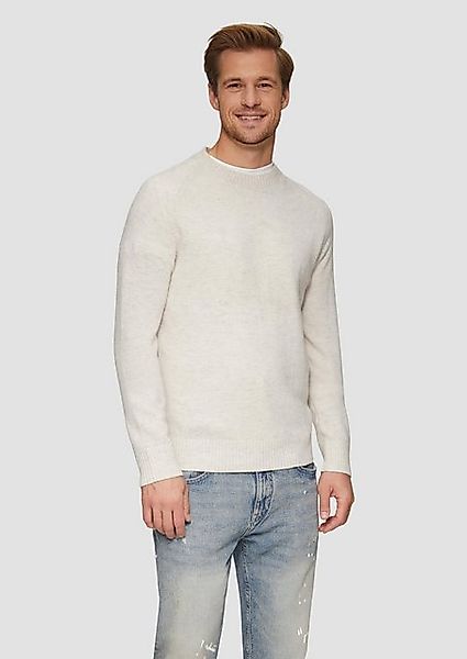 s.Oliver Strickpullover Strickpullover aus reiner Wolle Rippblende günstig online kaufen