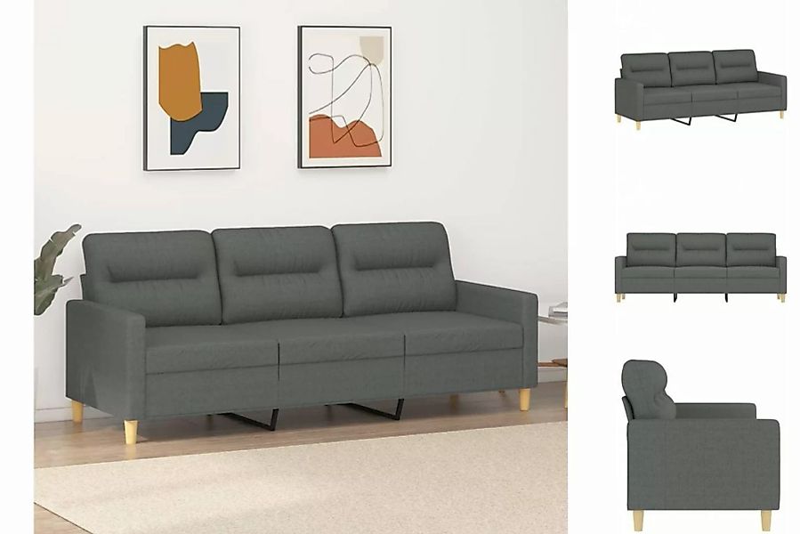 vidaXL Sofa 3-Sitzer-Sofa Dunkelgrau 180 cm Stoff günstig online kaufen