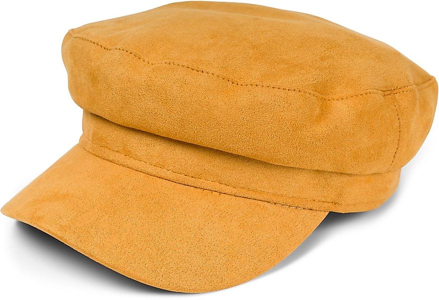 styleBREAKER Ballonmütze Ballonmütze Einfarbig Veloursleder Optik günstig online kaufen