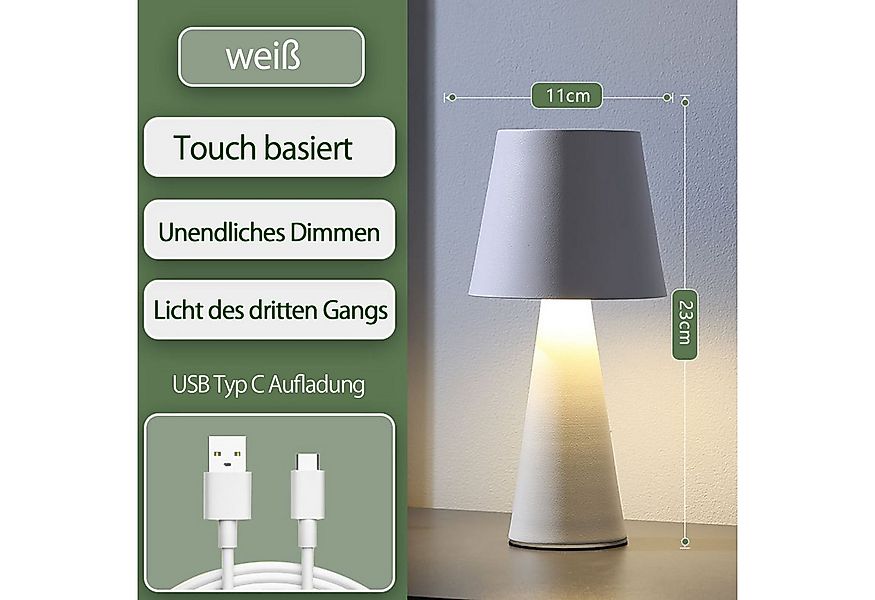 OYLCDI LED Nachttischlampe LED Akku Tischleuchte Dimmbare,Kabellose Tischla günstig online kaufen