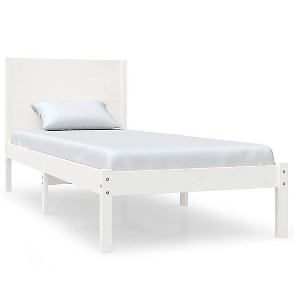 vidaXL Massivholzbett Weiß 75x190 cm 2FT6 Small Single1156632 günstig online kaufen