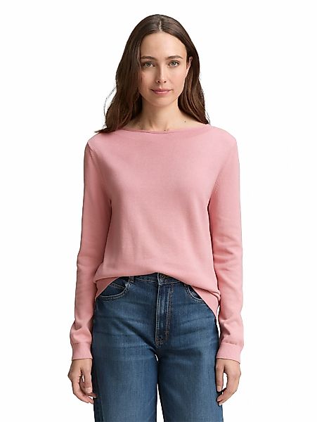 TOM TAILOR Strickpullover, mit U-Boot Ausschnitt günstig online kaufen