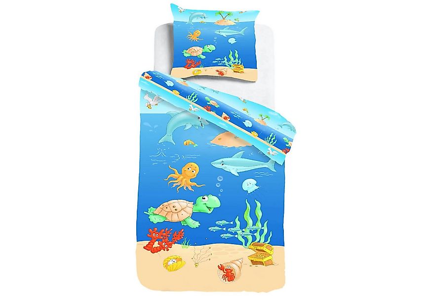 ESPiCO Kinderbettwäsche Lustige Meerestiere, Renforcé, 2 teilig, Digitaldru günstig online kaufen
