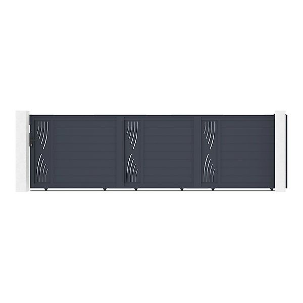 Casanoov Schiebetor 5M Veleta H 140 Grau Aluminium günstig online kaufen