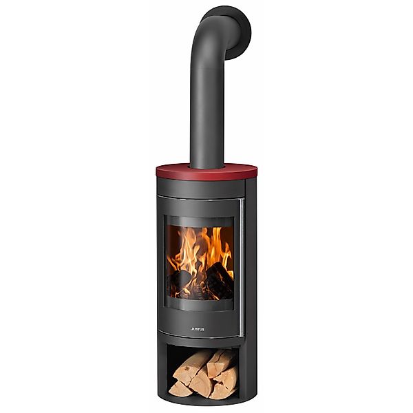 JUSTUS Kaminofen Mino 2.0 Bordeauxrot, 5,5 kW, Zeitbrand günstig online kaufen