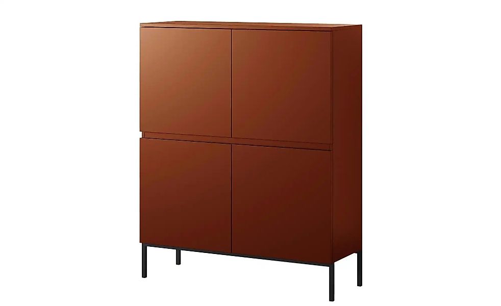 Selsey Highboard  Bemmi ¦ rot ¦ Maße (cm): B: 100 H: 122 Kommoden & Sideboa günstig online kaufen