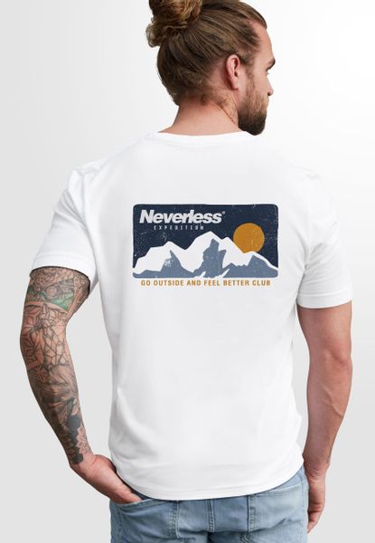 Neverless Print-Shirt Herren T-Shirt Backprint Berge günstig online kaufen