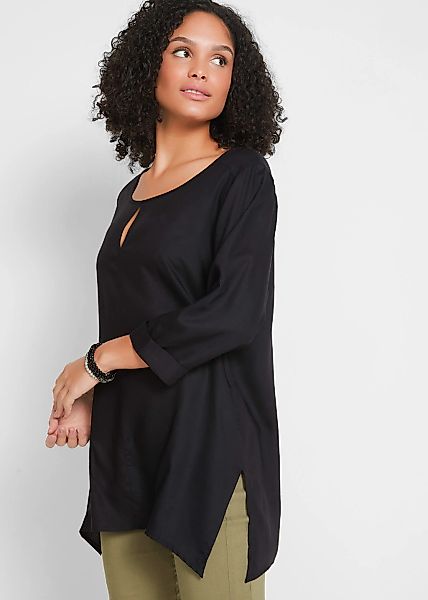 bonprix Shirtbluse "Blusenshirt aus reiner Viskose" Oversize-Passform, mit günstig online kaufen