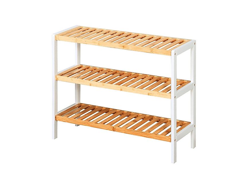 Floordirekt Schuhregal aus Bambus Michigan, Stilvoll und platzsparend, Drei günstig online kaufen