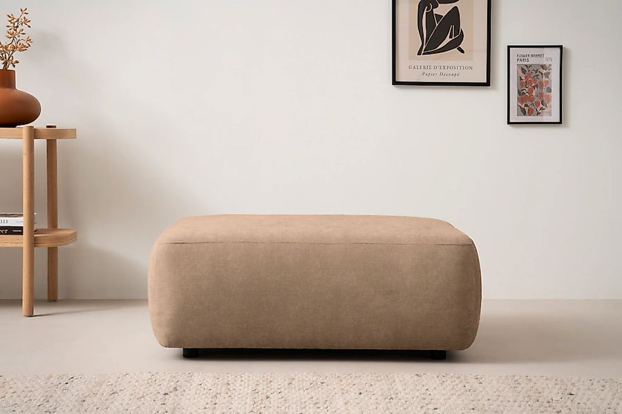 INOSIGN Polsterhocker "Torge, Hocker in Cord, Samtvelours oder Struktur", p günstig online kaufen