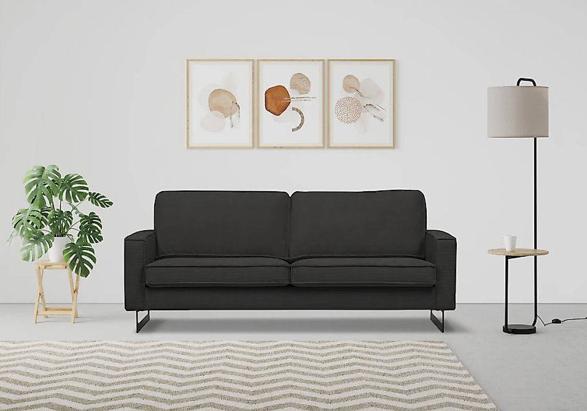 Places of Style 3-Sitzer "Pinto, 206 cm, Cord, Chenille, Lederoptik", mit K günstig online kaufen