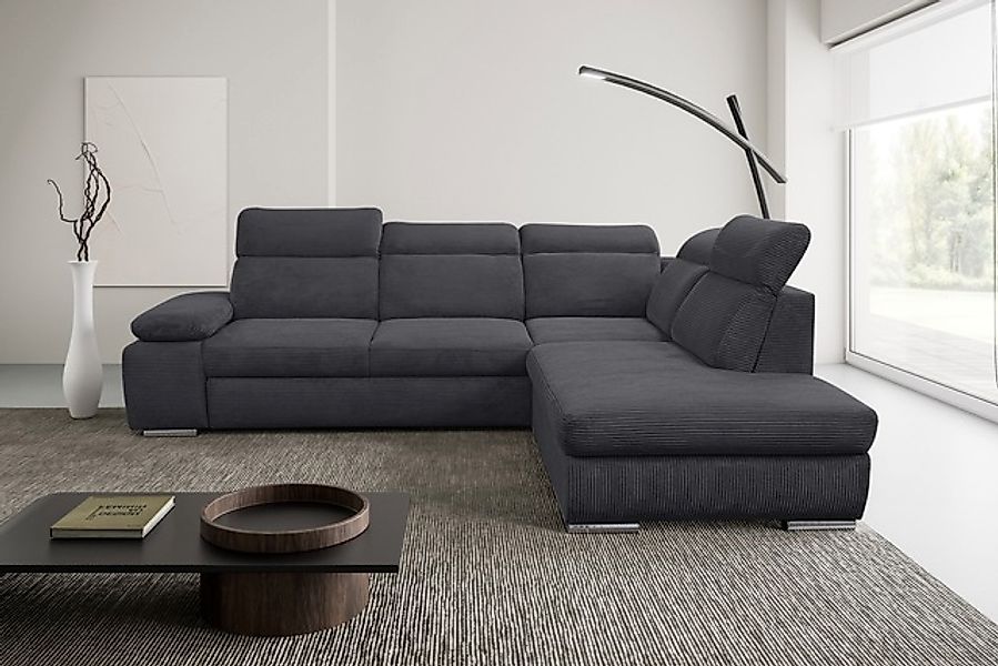 WERK2 Ecksofa »Alicante Cord, inkl. Bettfunktion & Bettkasten, Breite 280cm günstig online kaufen