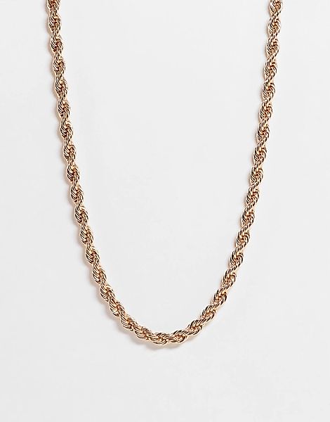 ASOS DESIGN – Goldfarbene Halskette im Kordel-Design günstig online kaufen