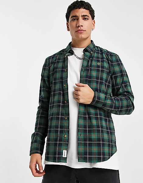 Timberland – Eastham River – Grün kariertes Hemd aus elastischem Popeline günstig online kaufen