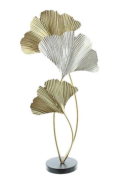 Dekoleidenschaft Dekofigur "Gingko" Blätter aus Metall in gold und silber, günstig online kaufen