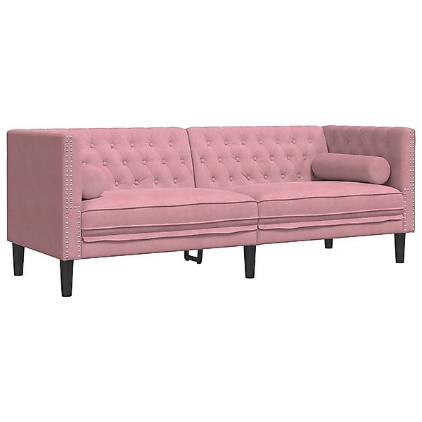 vidaXL Sofa Chesterfield-Sofa mit Nackenrollen 3-Sitzer günstig online kaufen