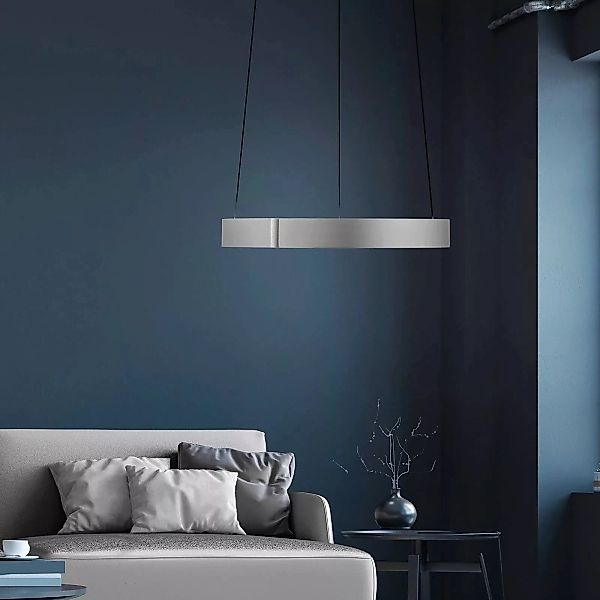 PURE LED-Hängeleuchte E-Clipse, aluminium Ø 50 cm Metall CCT günstig online kaufen