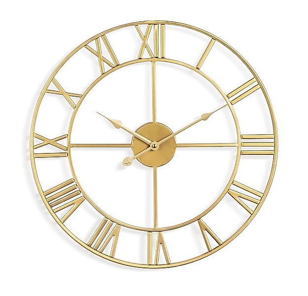 zggzerg Wanduhr Große Metall Wanduhr Leise Ohne Tickgeräusche Batteriebetri günstig online kaufen