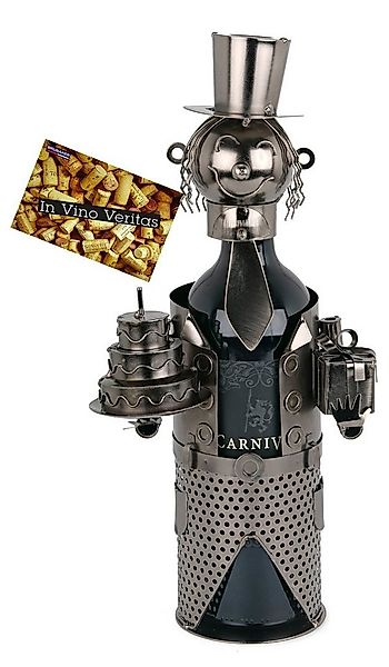 BRUBAKER Weinflaschenhalter Geburtstagsgrüße, (inklusive Grußkarte), Metall günstig online kaufen