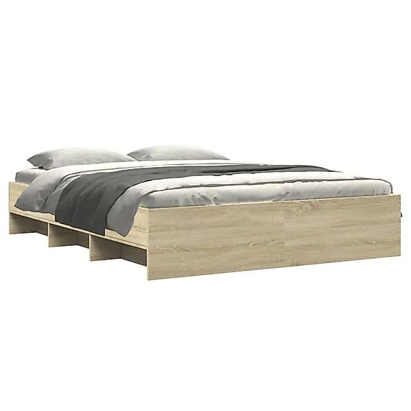 vidaXL Bettgestell Ohne Matratze Sonoma-Eiche 150x200 cm Holzwerkstoff 3295 günstig online kaufen