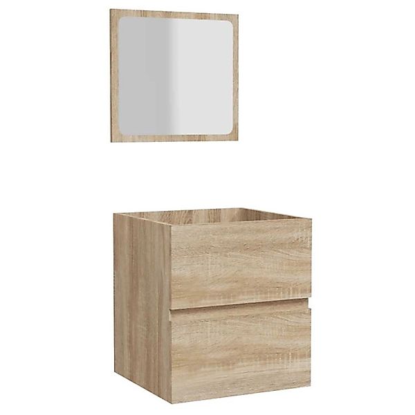 vidaXL Badschrank mit Spiegel Sonoma-Eiche Holzwerkstoff 804866 günstig online kaufen