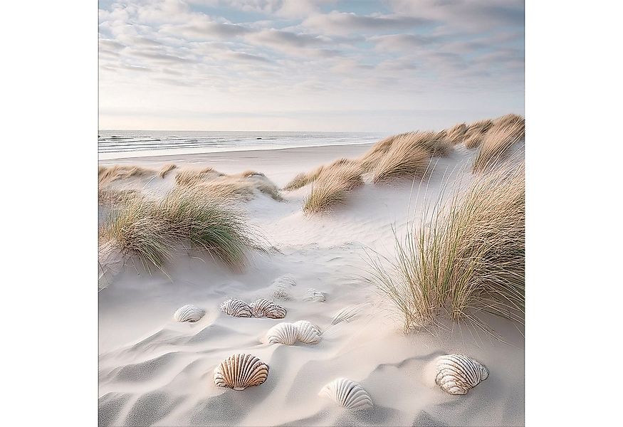 artissimo Glasbild Glasbild 30x30cm Bild aus Glas Dünen-Landschaft Strand-G günstig online kaufen