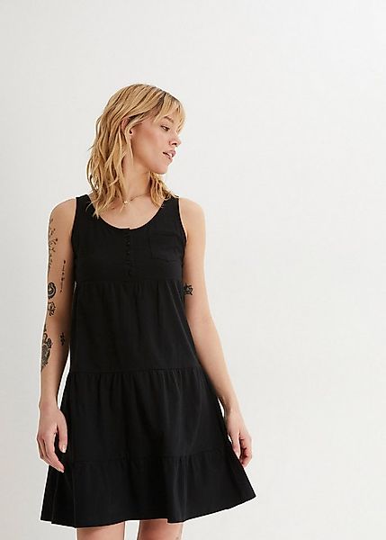 bonprix Jerseykleid für entspannte Sommertage, aus Baumwolle, lockere A-Lin günstig online kaufen