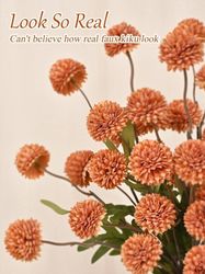 Kunstblumenstrauß Herbstblumen Künstlich Pompon Chrysantheme Kugel günstig online kaufen