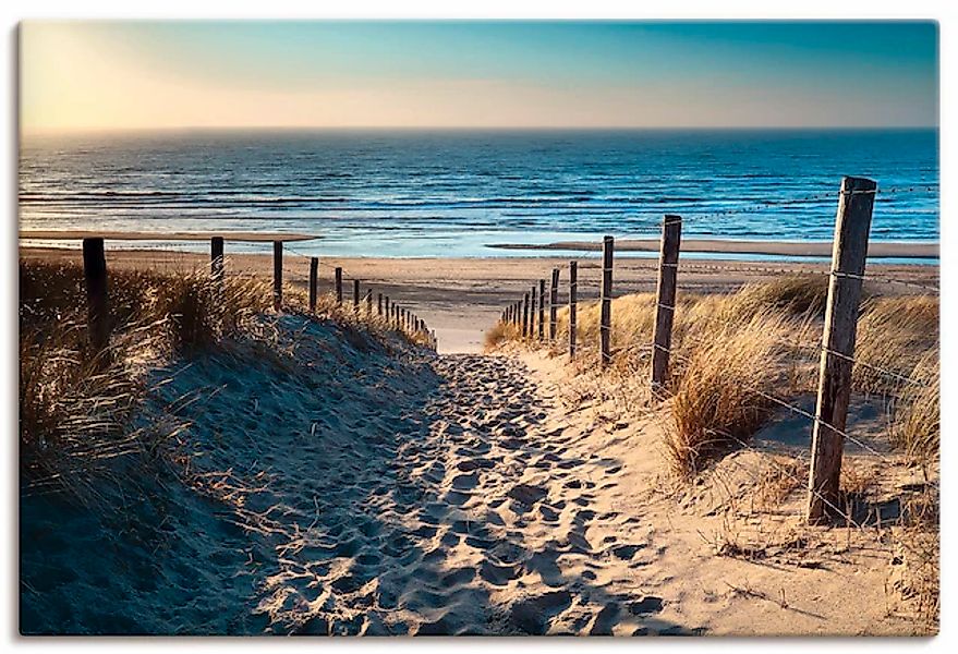 Artland Wandbild »Weg zum Nordseestrand Sonnenuntergang« Strand 1 Stk. tlg. günstig online kaufen