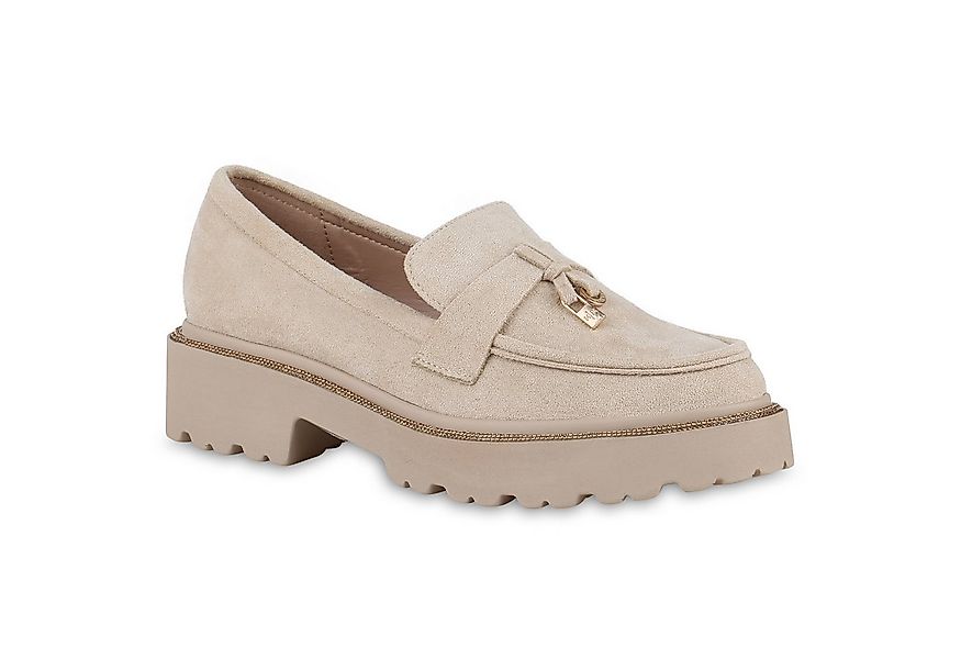 VAN HILL 840998 Outdoorschuh Damen Plateauschuhe Slippers Strass Profil-Soh günstig online kaufen